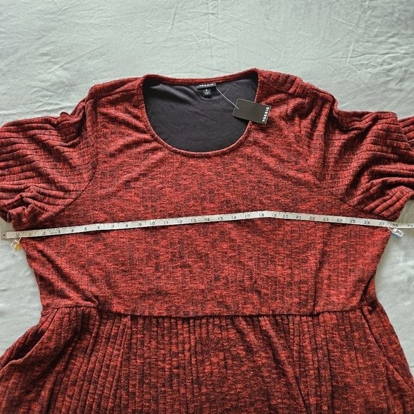 Torrid mini brushed soft red tiered skater dress Size 5X - Picture 8 of 16